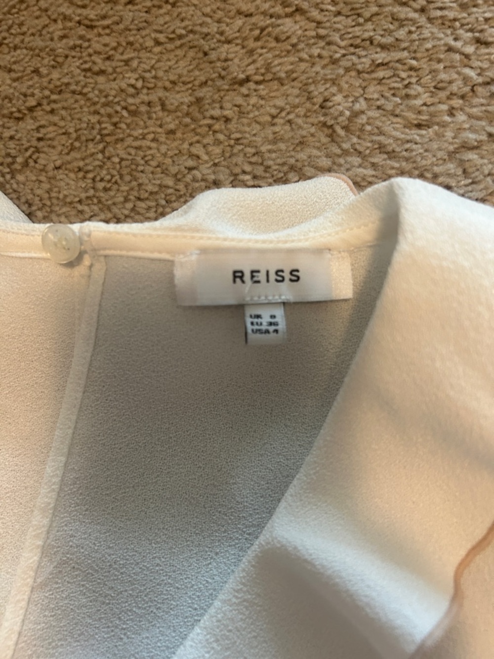 REISS Rosa Blouse with Ruffle Detail - Picture 5 of 5